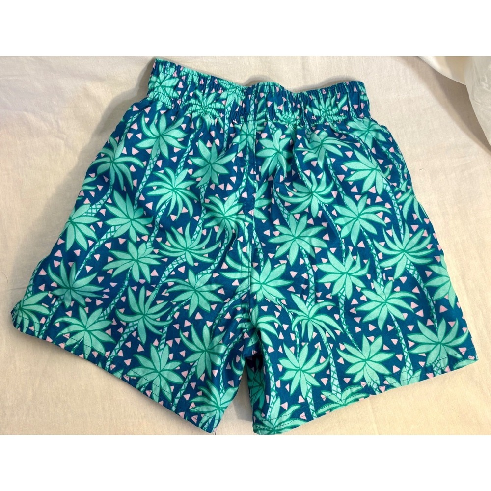 Floatimini Boys Blue Surfrider Rash Guard and Palm Tree Swim Trunks Set 4T - Picture 4 of 9